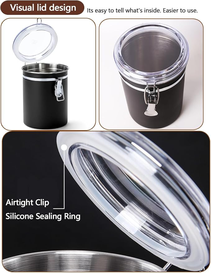 Contenedor de Alimentos Acero Inoxidable con Tapa Transparente 1.8L Negro miniatura 5