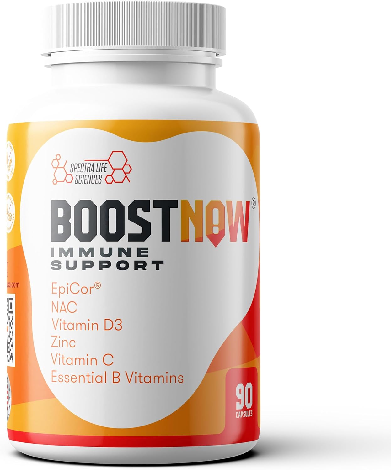 BoostNow Immune Support Capsules, 14-in-1 Formula with EpiCor 500mg, Zinc, Vitamin C, D-3, Elderberry & More - 90 Count - Image 7