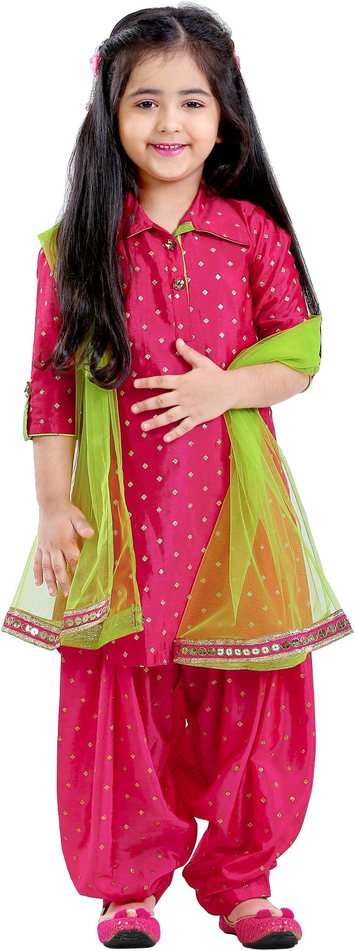 Girl's Silk Blend Patiala Suit