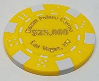Vista 2 de Fichas de póquer - (25) $25,000 Desert Palace 0.41 oz compuesto de arcilla