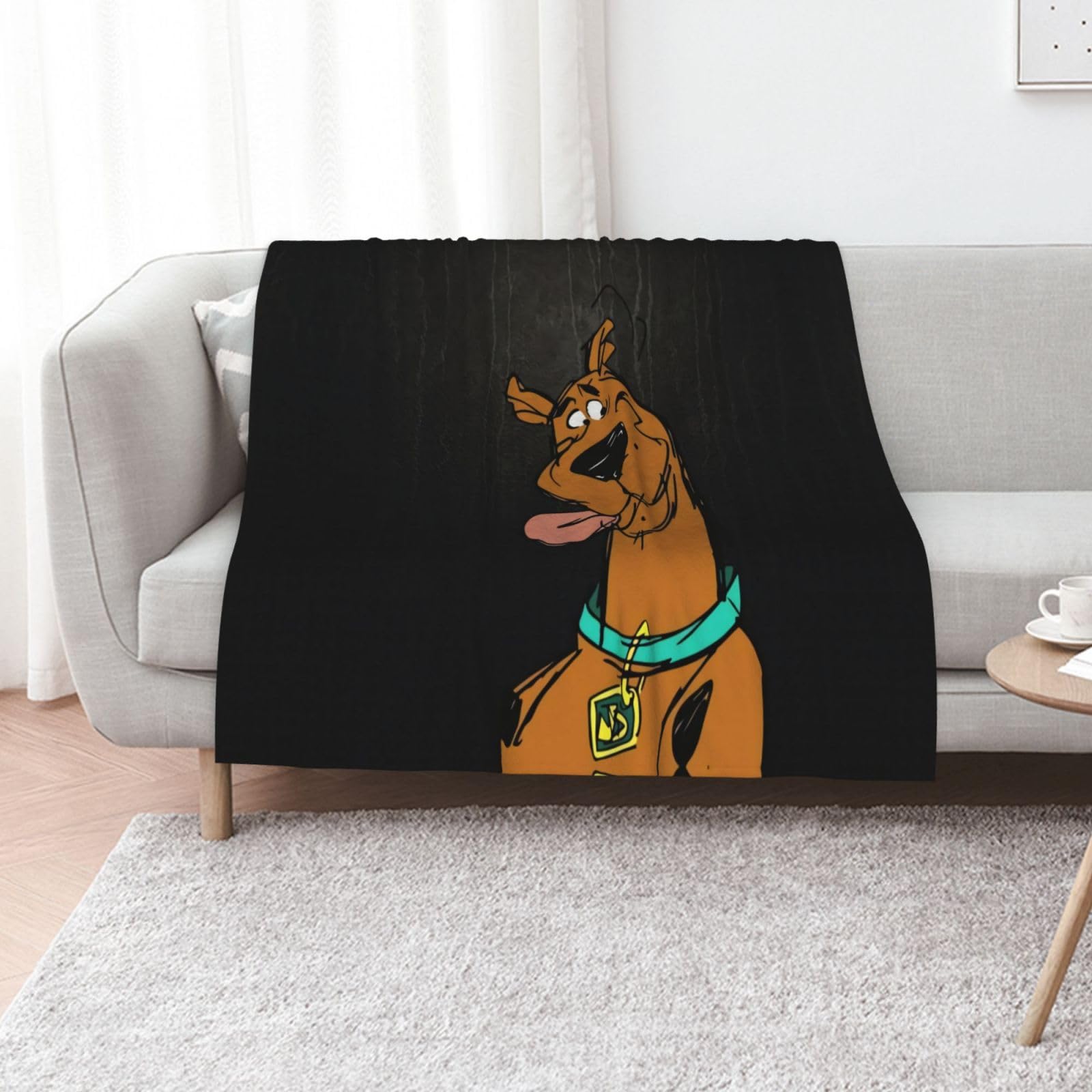 Hihelloh Scooby Doo Flannel Blanket Lightweight Fluffy Cozy Bed Blanket Soft Fleece Plush Warm Throw Blanket Fit Decorative Couch Sofa Suitable For All Season 50X40 Inches