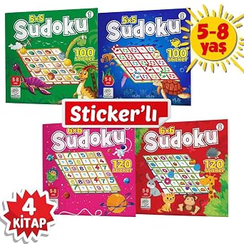 Sudoku Set with Stickers for Ages 5-8 Puzzles Series Developing Attention and Intelligence, 440 Stickers