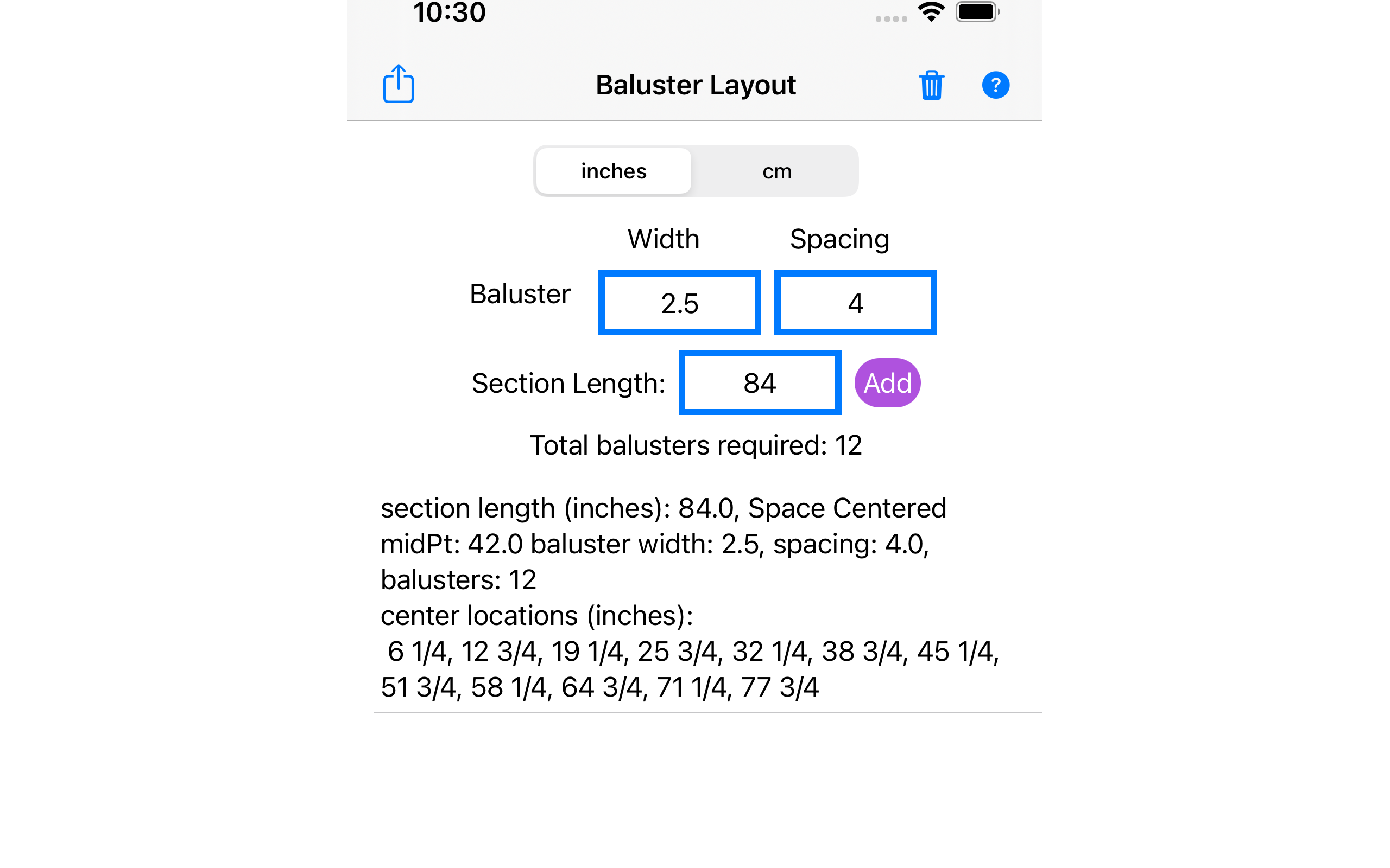 Baluster Layout Calculator App on Amazon Appstore