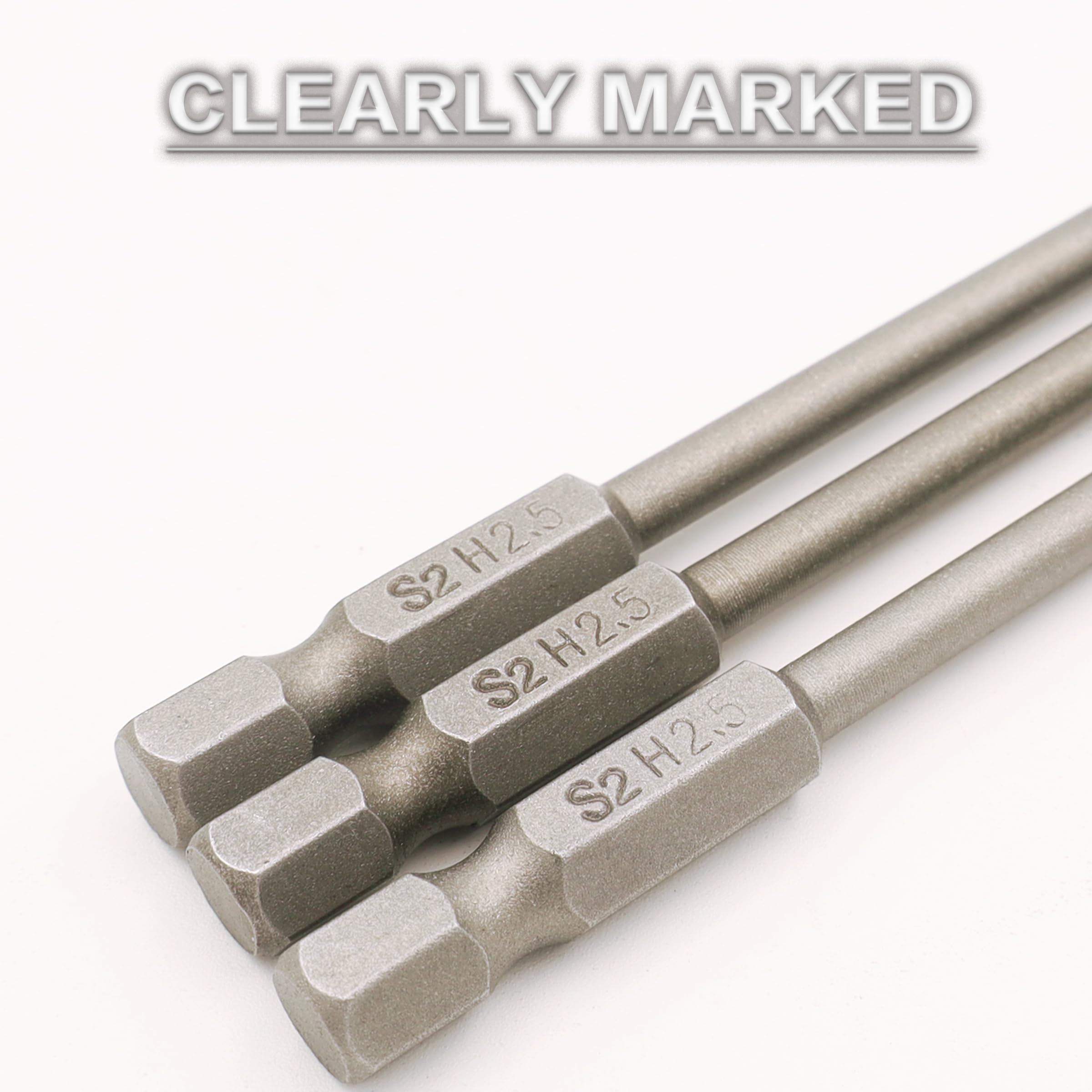 RC-Sechskant-Bits Set, 5 Größen (1,5-4 Mm), 15,2 Cm Lang, ¼" Antrieb Für Akkuschrauber & Handwerkzeuge