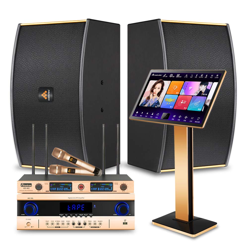 Karaoke System, Inandon Onepiece Singing Machine 22 inch 4K Touch Screen with Power Amplifier