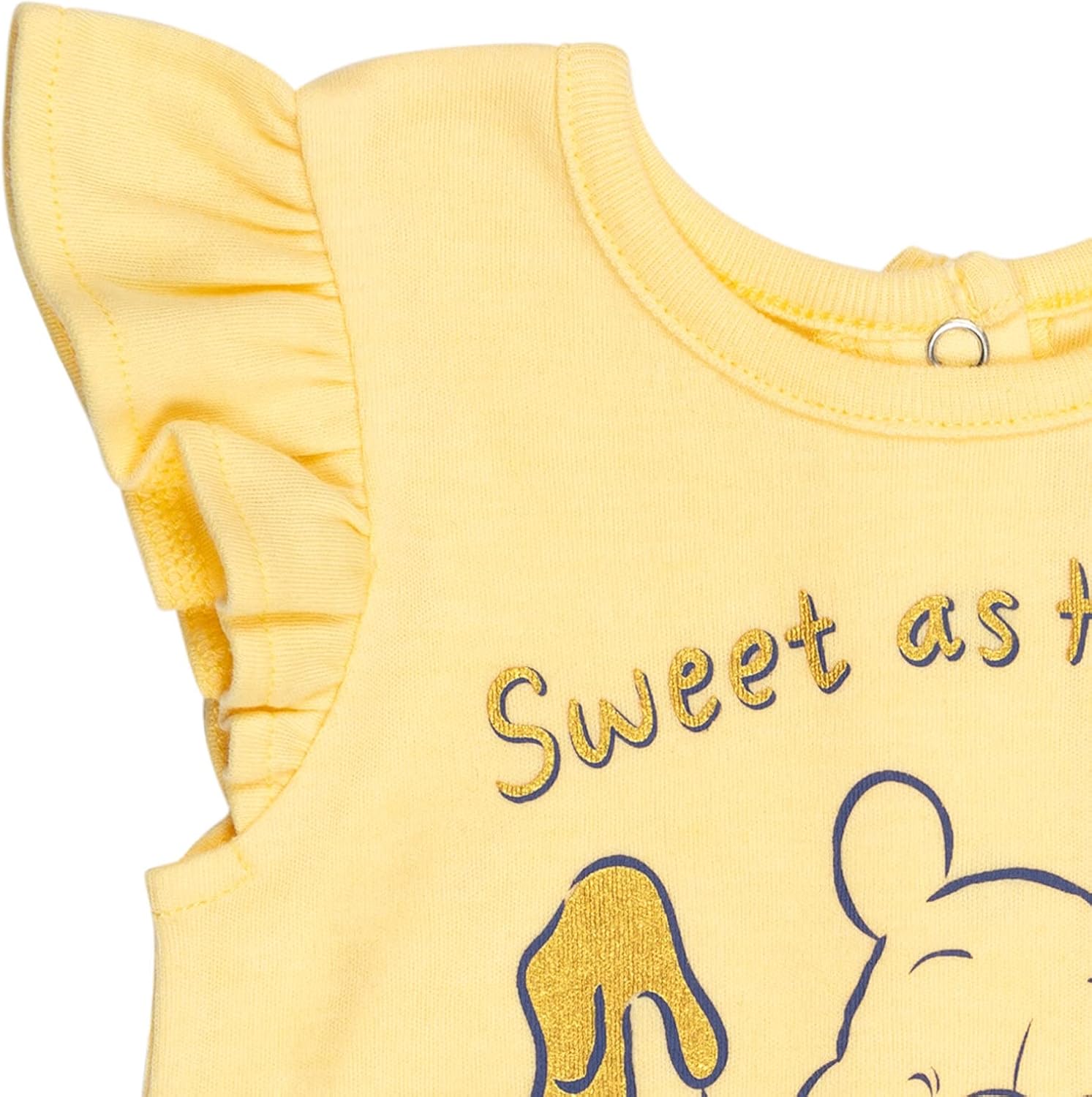 Disney Minnie Mouse Winnie the Pooh Nightmare Before Christmas Baby Girls Snap Romper and Bucket Sun Hat Newborn to Infant - Image 5