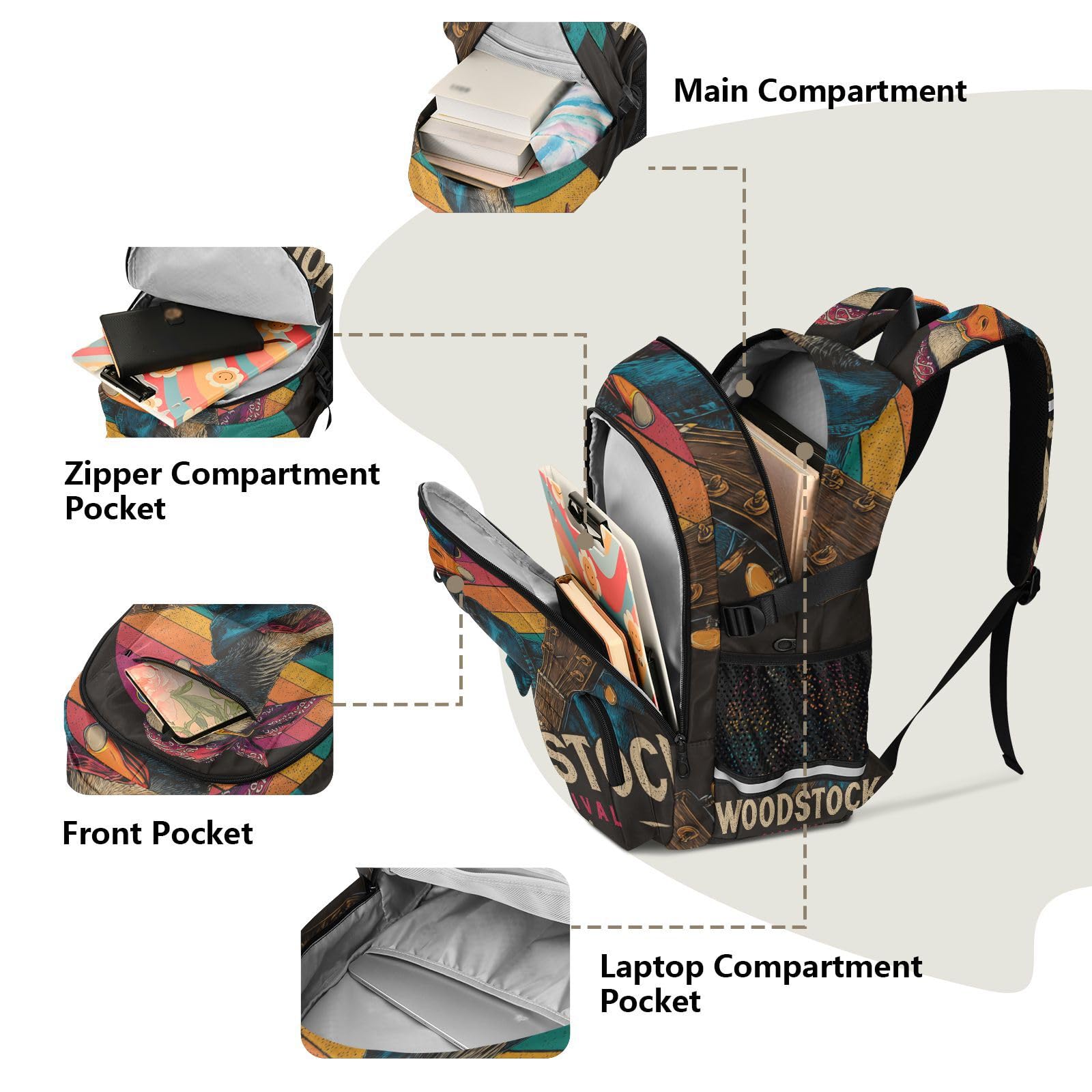 Grand sac à dos de voyage à bascule pour homme et femme - 44,5 cm - Sac à dos pour le travail et les affaires