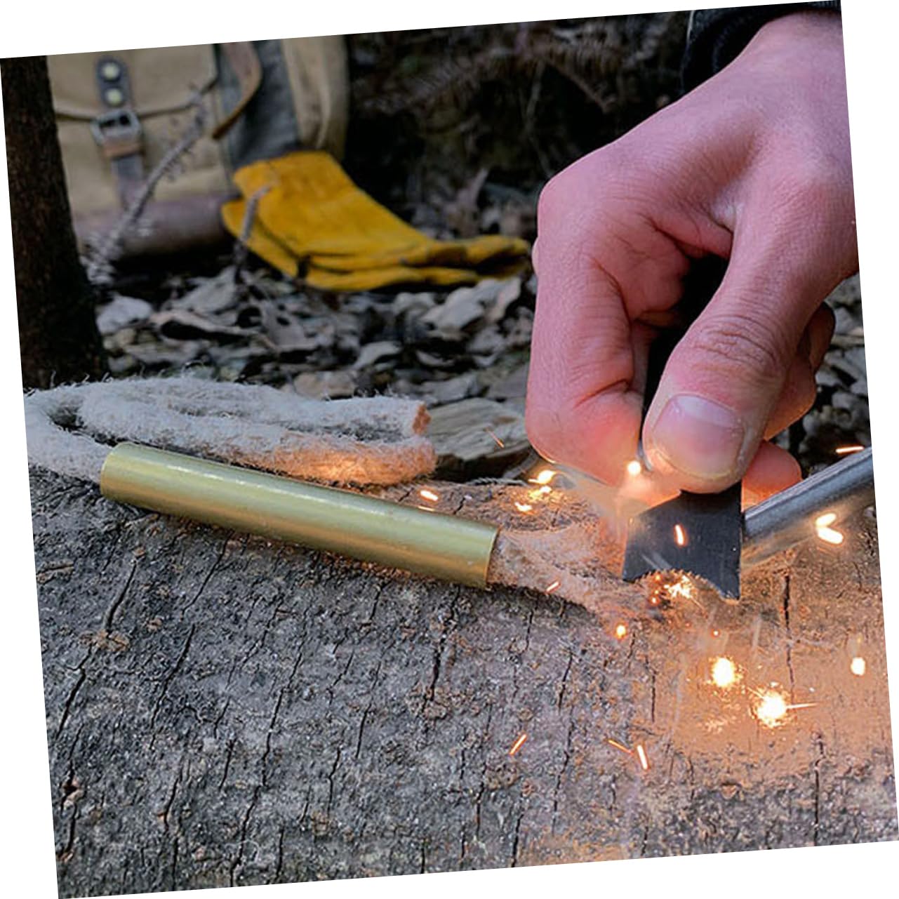 WOONEKY 2Pcs Outdoor Survival Wick Cord Lightweight Wind Resistant Fire Rope for Camping Hiking and Emergency Use Durable Tube Included