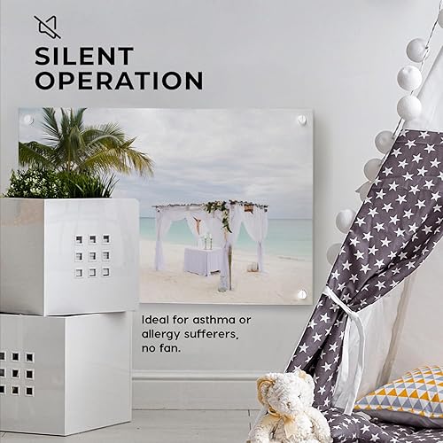 Miniatura 6 de EconoHome Panel de calentador de espacio de montaje en pared, con termostato, calentador de convección de 600 vatios, ideal para habitaciones de 200