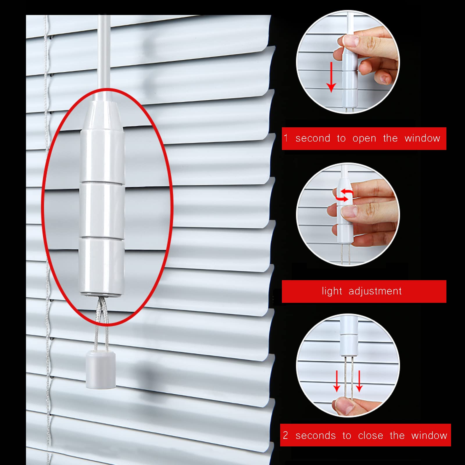 1 Segundo para Cerrar La Ventana,Persianas Venecianas Aluminio,Venecianas De Aluminio,Estores Noche Y Dia,Tamaño Personalizado Y Color Disponible,con Accesorios,W170xH220cm/66.9x86.6in