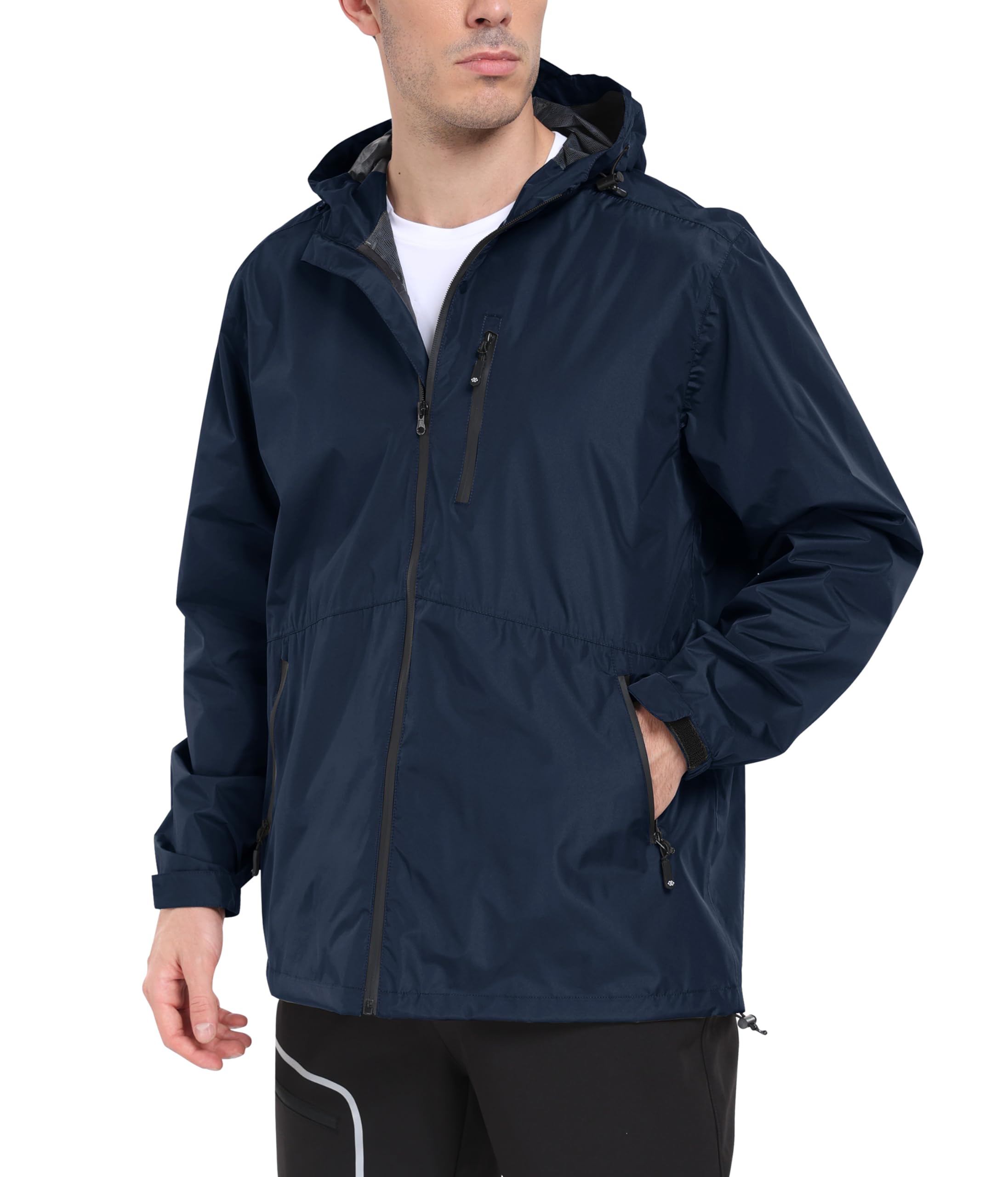 MoFiz Hombre Chaquetas Impermeables Chubasqueros Plegable Ligero Cortavientos Impermeable para Ciclismo Running Acampada Marcha Viajes Senderismo