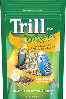 Trill Mix-in Egg & Biscuit Supplement 500g – with Super Cereals, Chia Seeds, Vitamins & Minerals for Extra Nutrition – Bir...