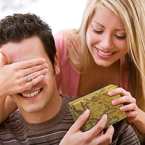 Miniatura 6 de Mapa del mundo retro antiguo antiguo único mapa del mundo de vela papel kraft marrón plegado plano 4 hojas 16 pies cuadrados ttl para bibliotecas