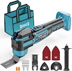 DIYtoolifz Outil d'oscillation sans fil 21000 OPM MAX Compatible avec Makita 18V (Outil seulement), 6 Moteur à vitesse variable sans brosse, kit multi-outils pour couper les ongles de mur sec en bois & Ponçage
