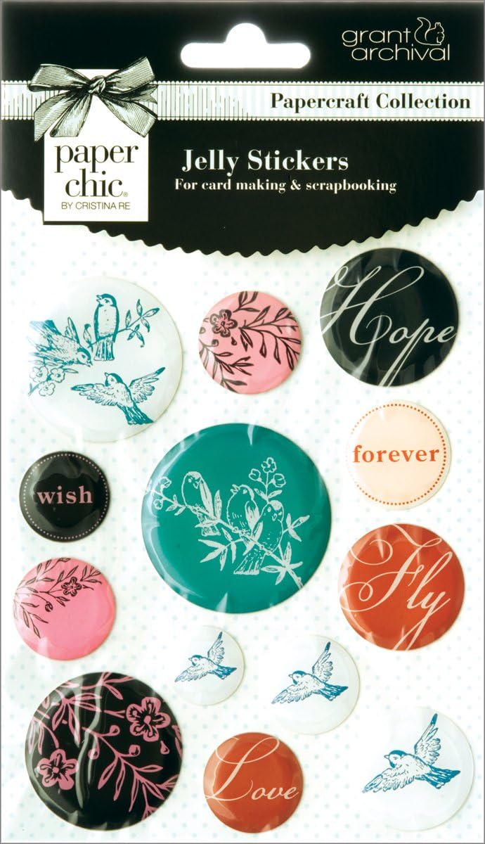 Grant Studios Paper Chic Jelly Sticker: Bird