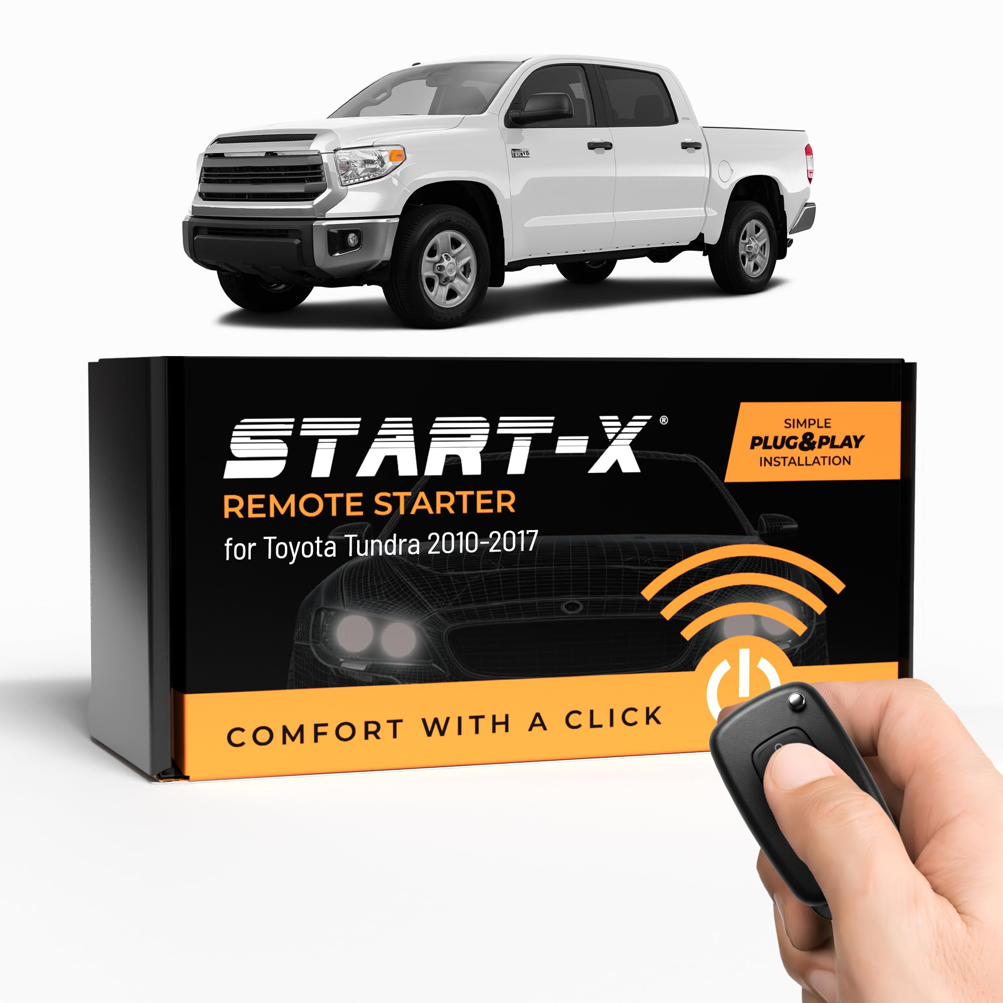 Start-X Complete Remote Starter kit for Toyota Tundra (2010-2017) | Key Blade Start Engine | G-Key | Zero Wire Splicing | Plug N Play | 2010 2011 2012 2013 2014 2015 2016 2017
