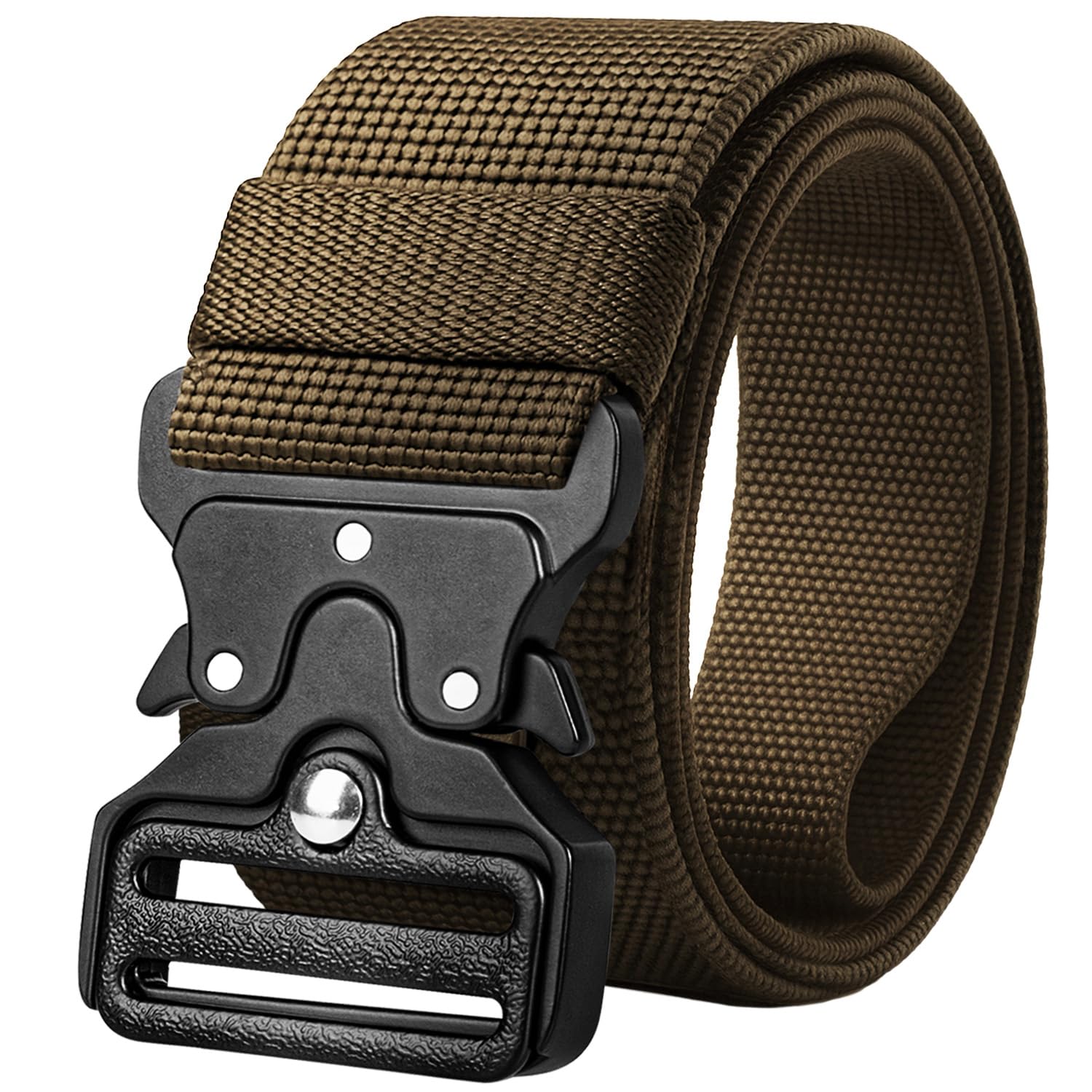 TECEUM Tactical Belt – Heavy-Duty &amp; Quick Release – Military, Work, Rigger, Duty &amp; Utility Belt for Men
