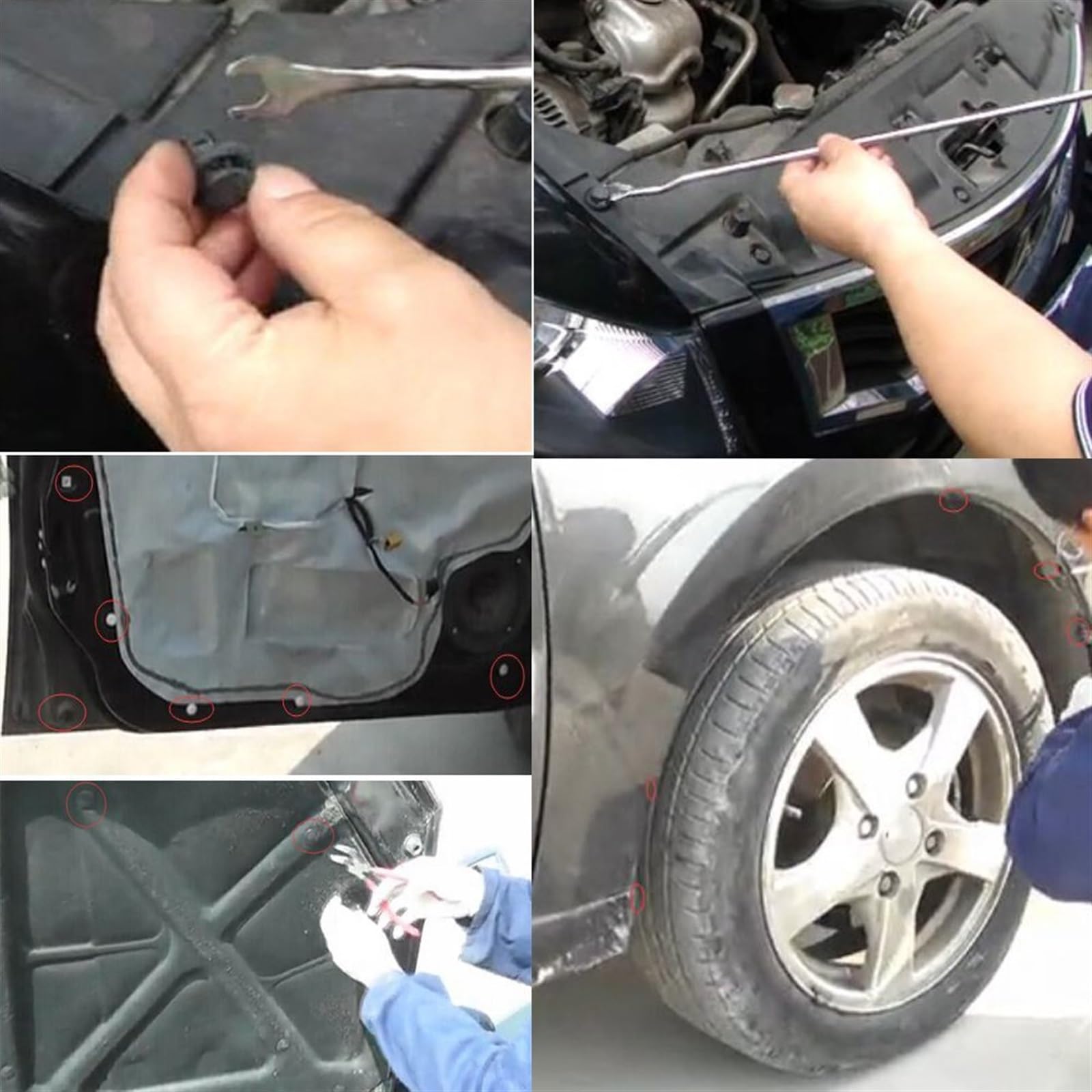 Schraubenzubehör 30 Arten Universal Mixed Auto Fastener Stoßstange Clips Retainer Niet Tür Panel Liner Für(1000pcs with 1tool)
