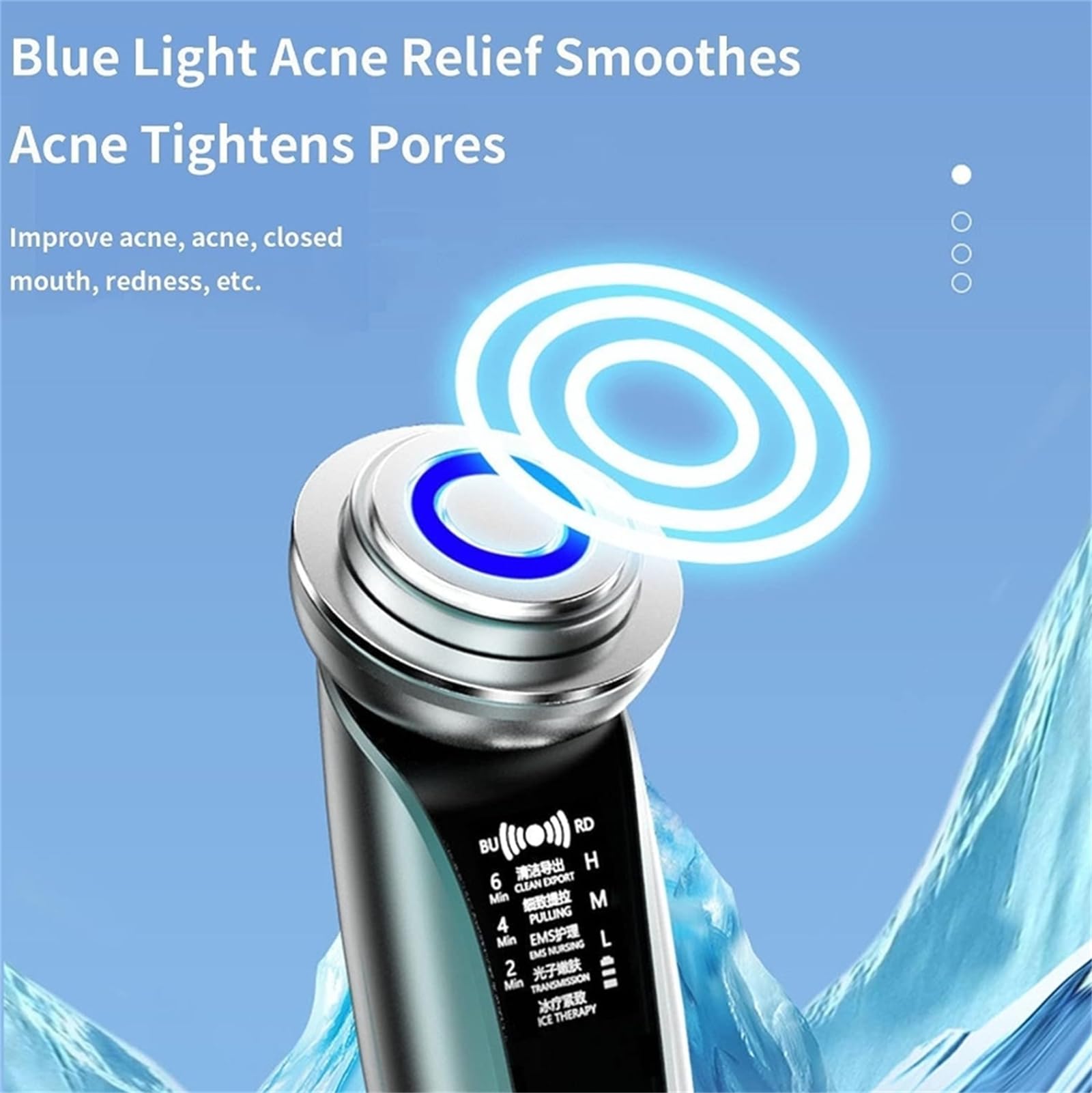Aparato de belleza facial RF, Aparato de belleza facial de radiofrecuencia y microcorriente, Máquina de rejuvenecimiento de arrugas para reafirmar y tensar la piel
