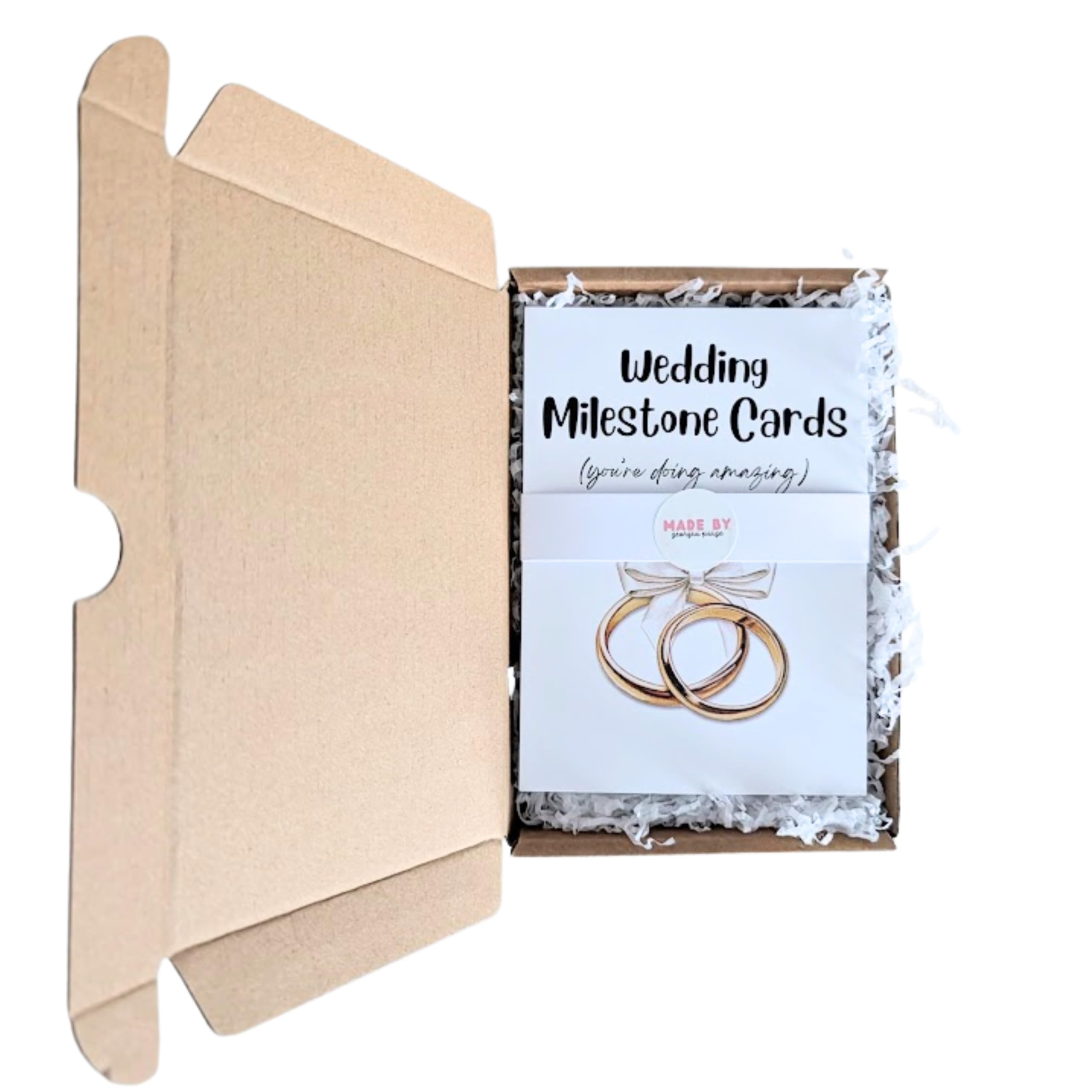 Wedding Planning Milestone Cards, Engagement Gift, Wedding Planning Gifts, Gift for Big Day Preparation, Set of 20 (Presentation Box)