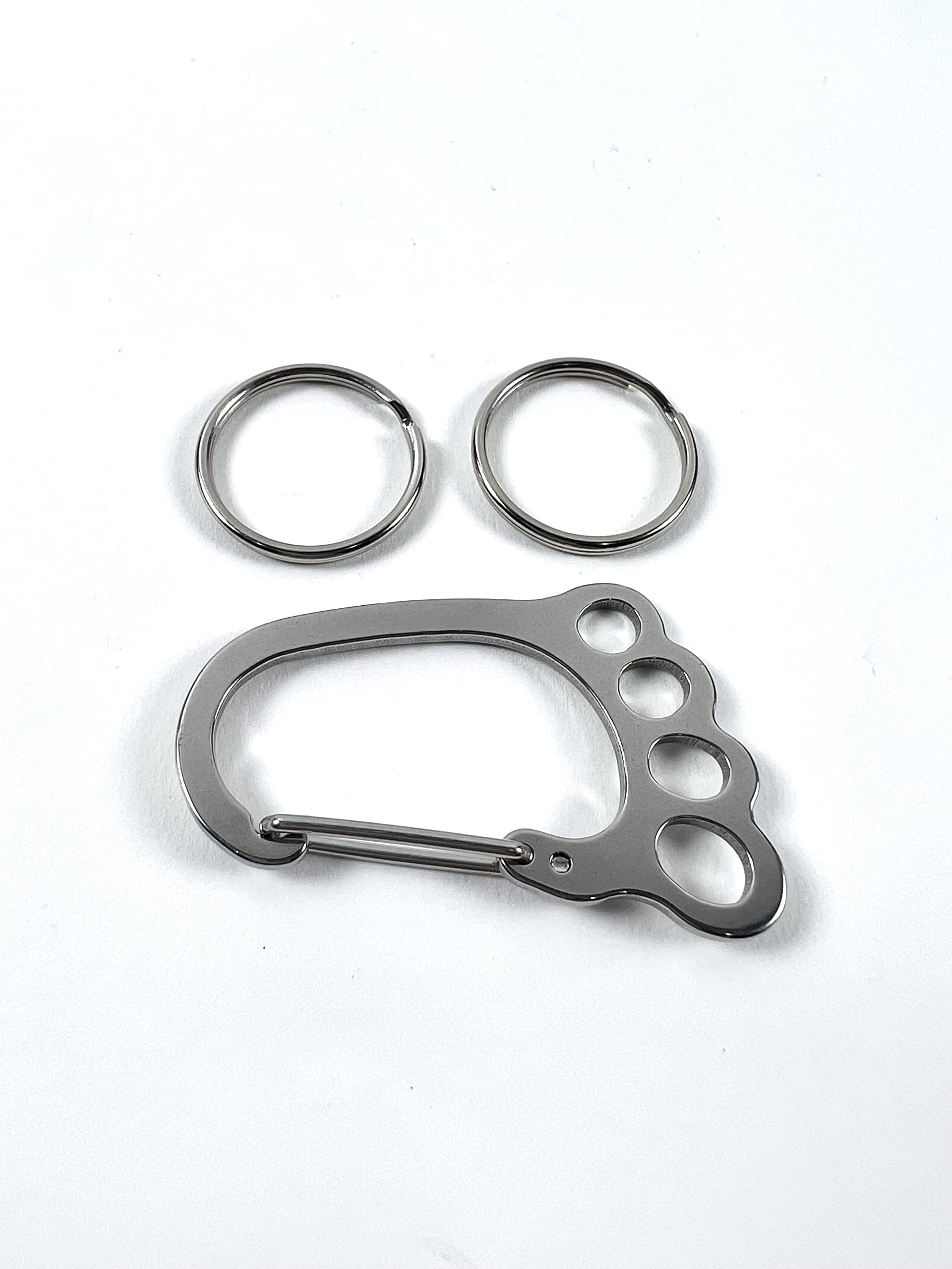 Amazon.co.jp: キーホルダー カラビナ 足型 ステンレス製 4穴