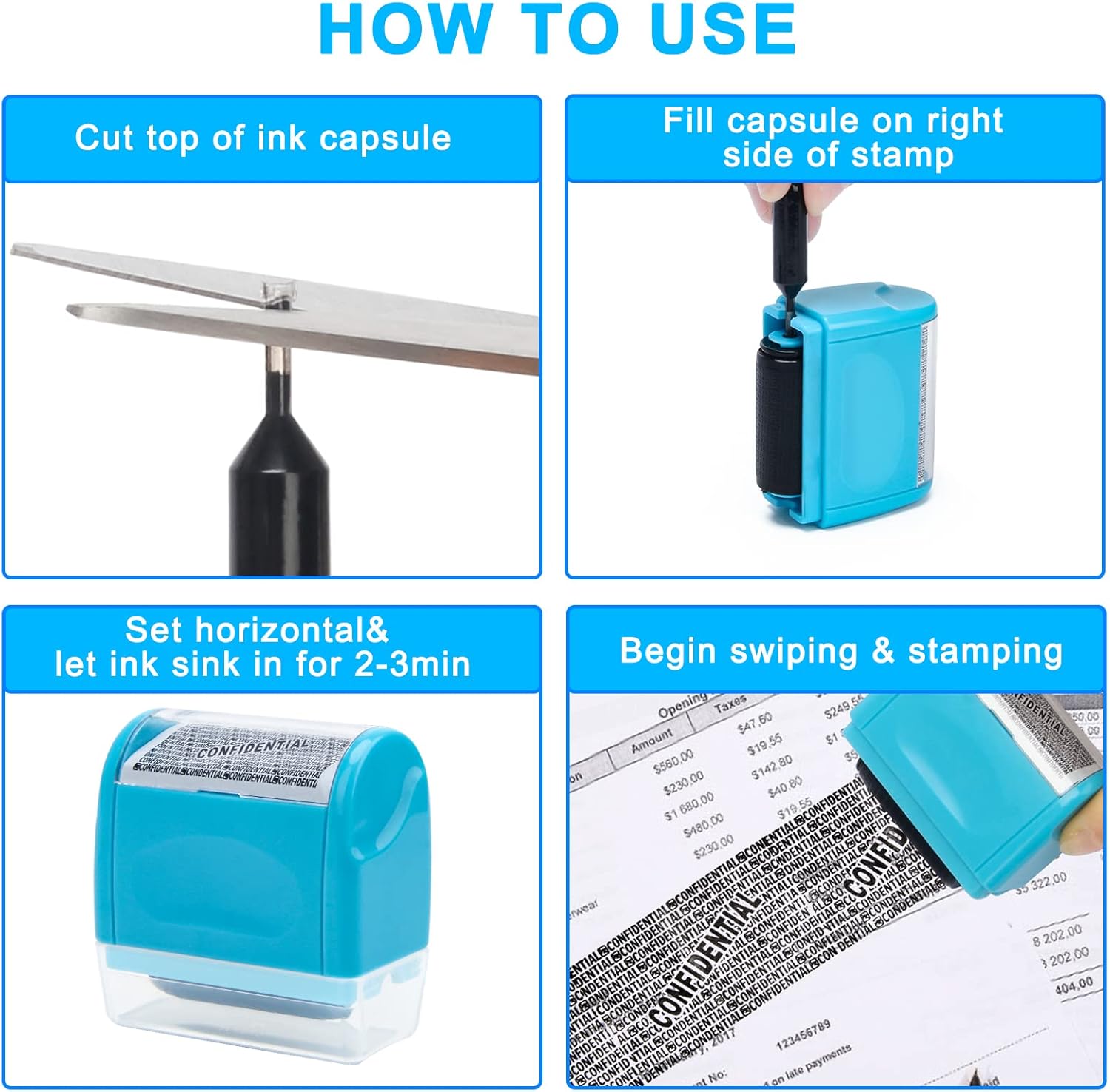 Collections - Philatelie,Tampon De Sécurité Rouleau Confidentialité Joint Rouleau Type Couvercle