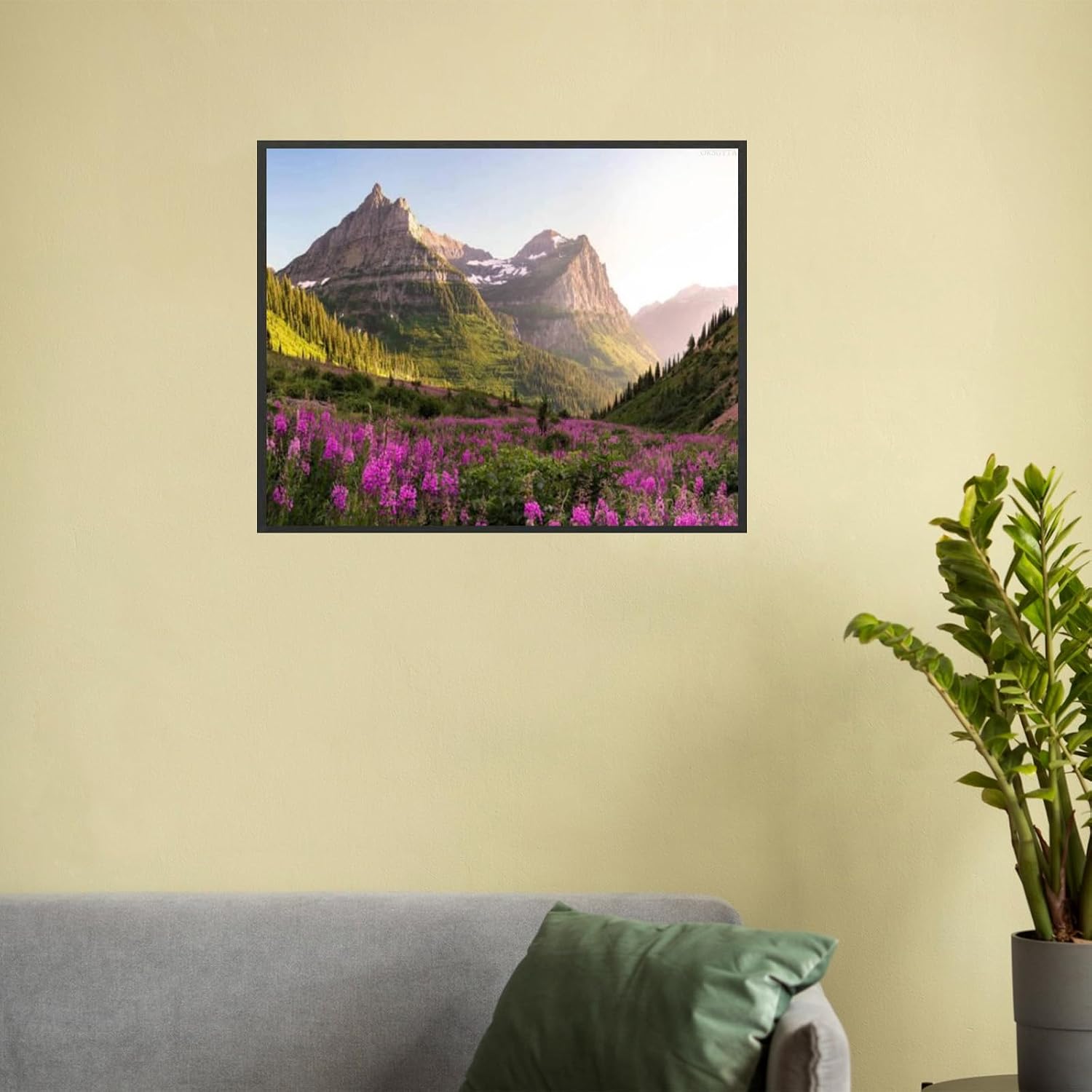 OKSGYTA DIY Paint by Numbers Glacier National Park Canvas Painting Set with Acrylic Pigment Paintbrush for Adults Beginners Artwork Gift 16" x 20"