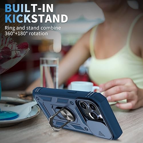 Miniatura 9 de DAWEIXEAU Funda para iPhone 13 Mini, a prueba de golpes, resistente a los impactos con lente deslizante Funda protectora para iPhone 13 Mini (5.4