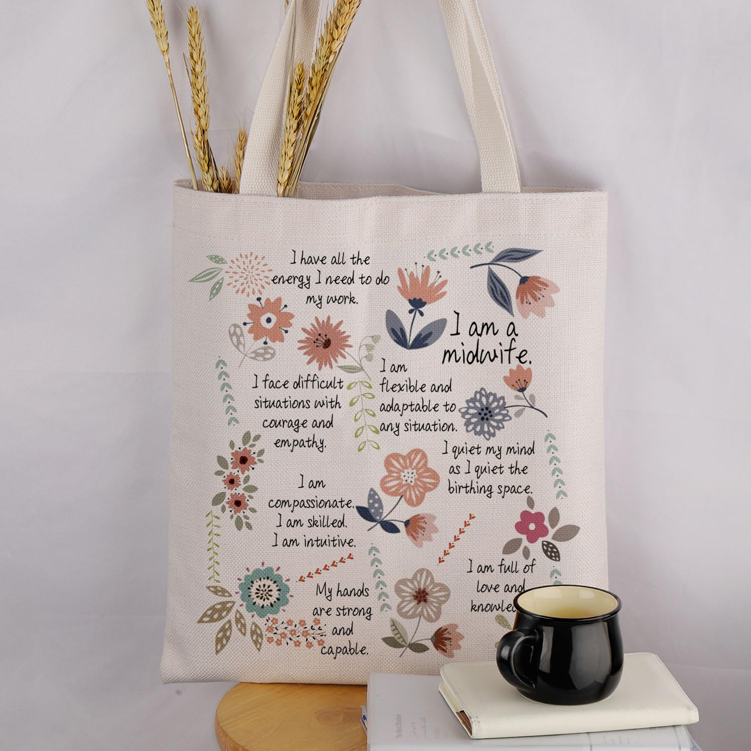 MAOFAED Midwife Canvas Tote Bag For OB Nurse, Obstetrician, Gynecologist Thank You Gift