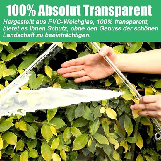 Telone Copertura Trasparente PVC 2x6m Con Occhielli - Impermeabile E Antivento Per Esterni, Balcone, Giardino D'inverno - Foto 13