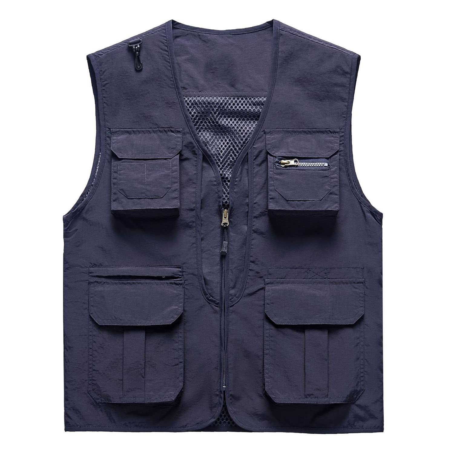 Chaleco para Hombre Chaleco Sin Mangas con Multibolsillos Chaleco De Pesca Exteriores Chaleco De Viaje Transpirable De Verano Chaqueta De Fotografía Utilitario