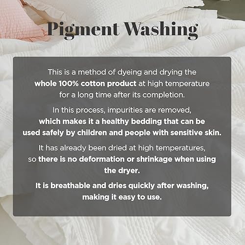 Miniatura 4 de Colcha de Cama con Estampado 100% Algodón, Manta  Tamaño FullDoble 79 x 91"  Mantas Acolchadas Suaves y Transpirables Lavadas con Pigmento para Sofá