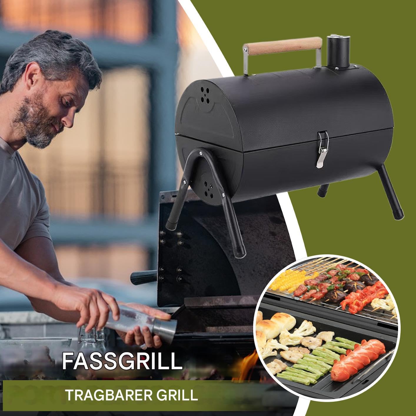 Barbecue a canna fumaria – Picnic Grill multifunzione per balcone terrazza giardino