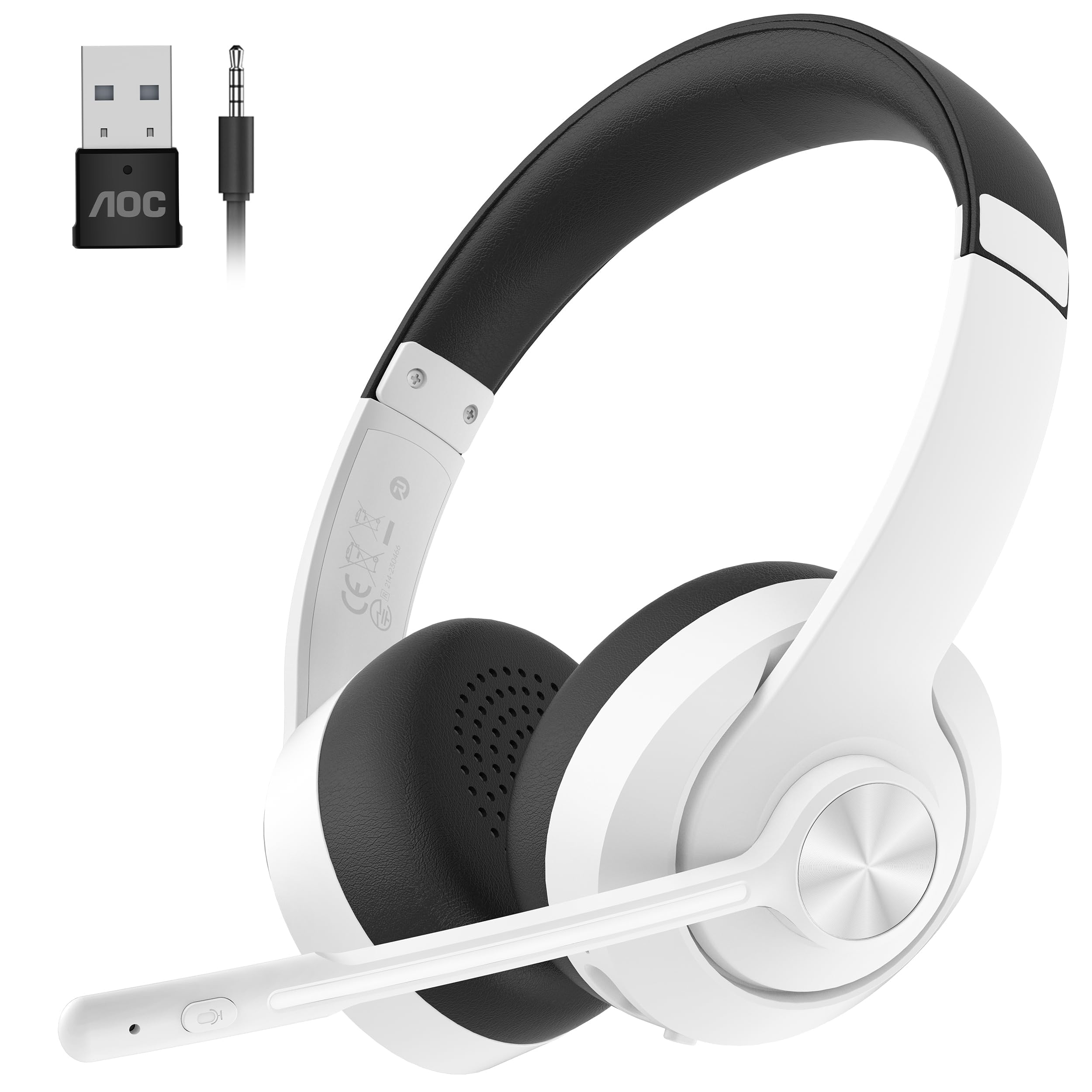 AOC Wireless Headset with Mic in white