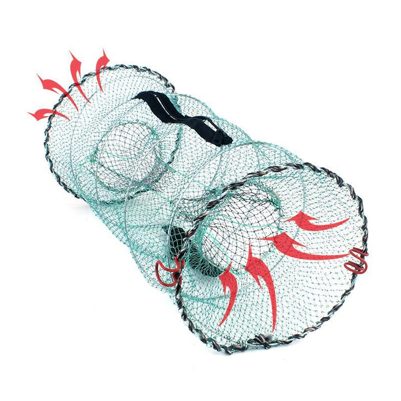 Fischkescher Fischernetzkäfig, Krabbenfänger, Topffalle, Fischernetz, Fisch, Krabben, Garnelenkäfig, zusammenklappbare Krabbenangelwerkzeuge, um ein Entweichen des Netzes zu verhindern Fischnetz ( Col