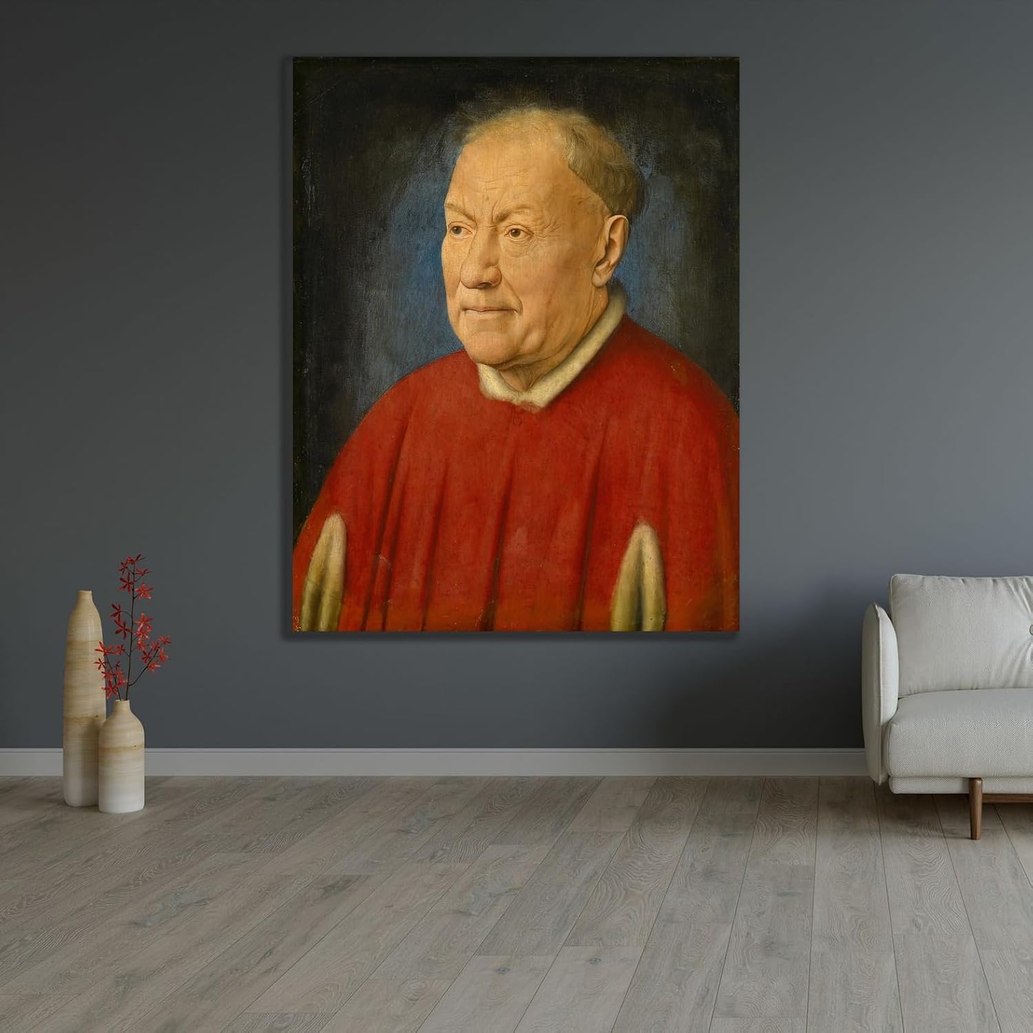 ArtDirect Cardinal Niccolò Albergati Unframed Art Print Giclee Poster by Jan van Eyck - Ready for Framing with Customization Sizes 8x10, 11x14, 16x20, 24x31, 36x46 and 47x60 inches