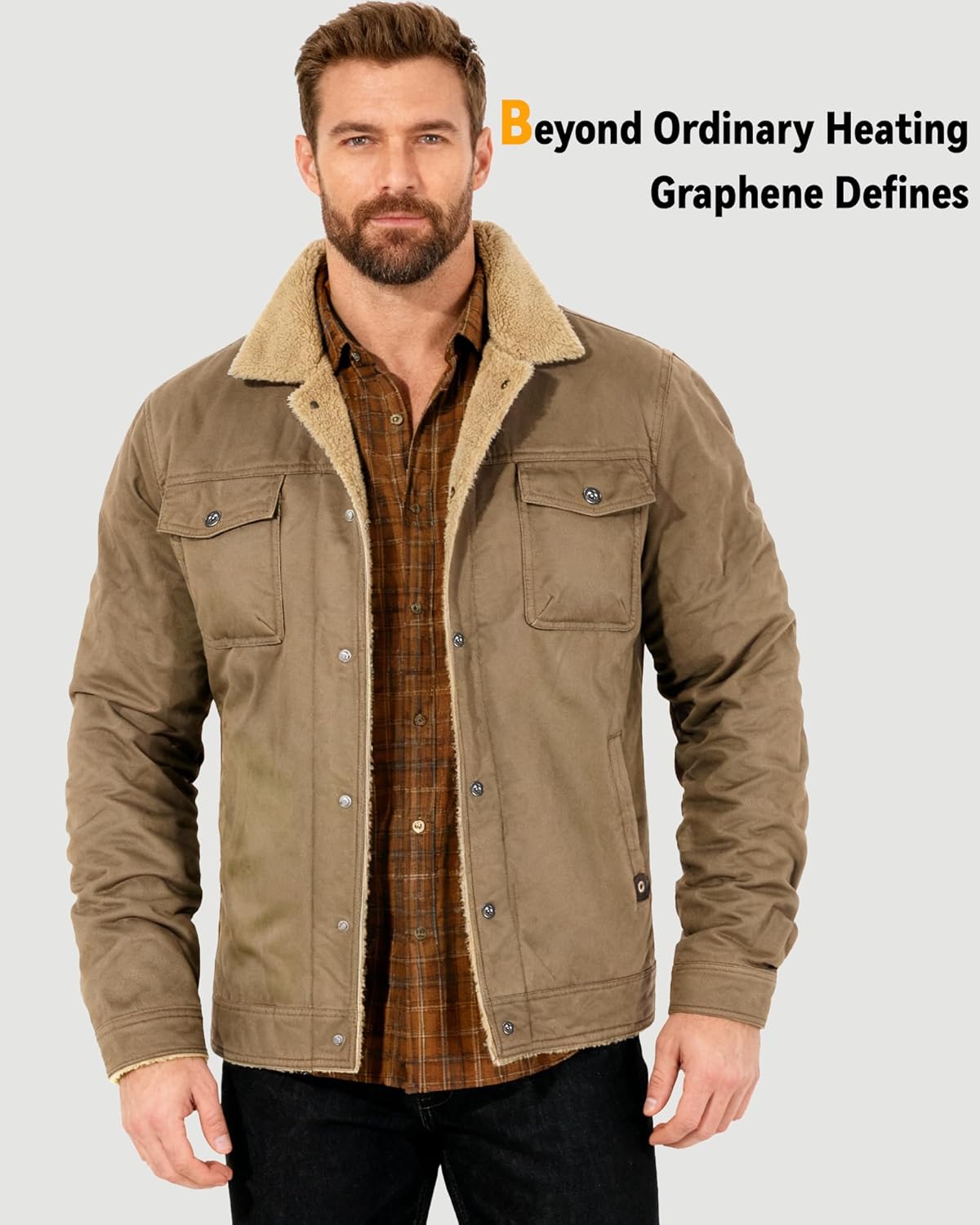 Wulcea Graphene Heated Jacket for Men 12V Fast Charge 18400mAh Large Capacity - Image 5