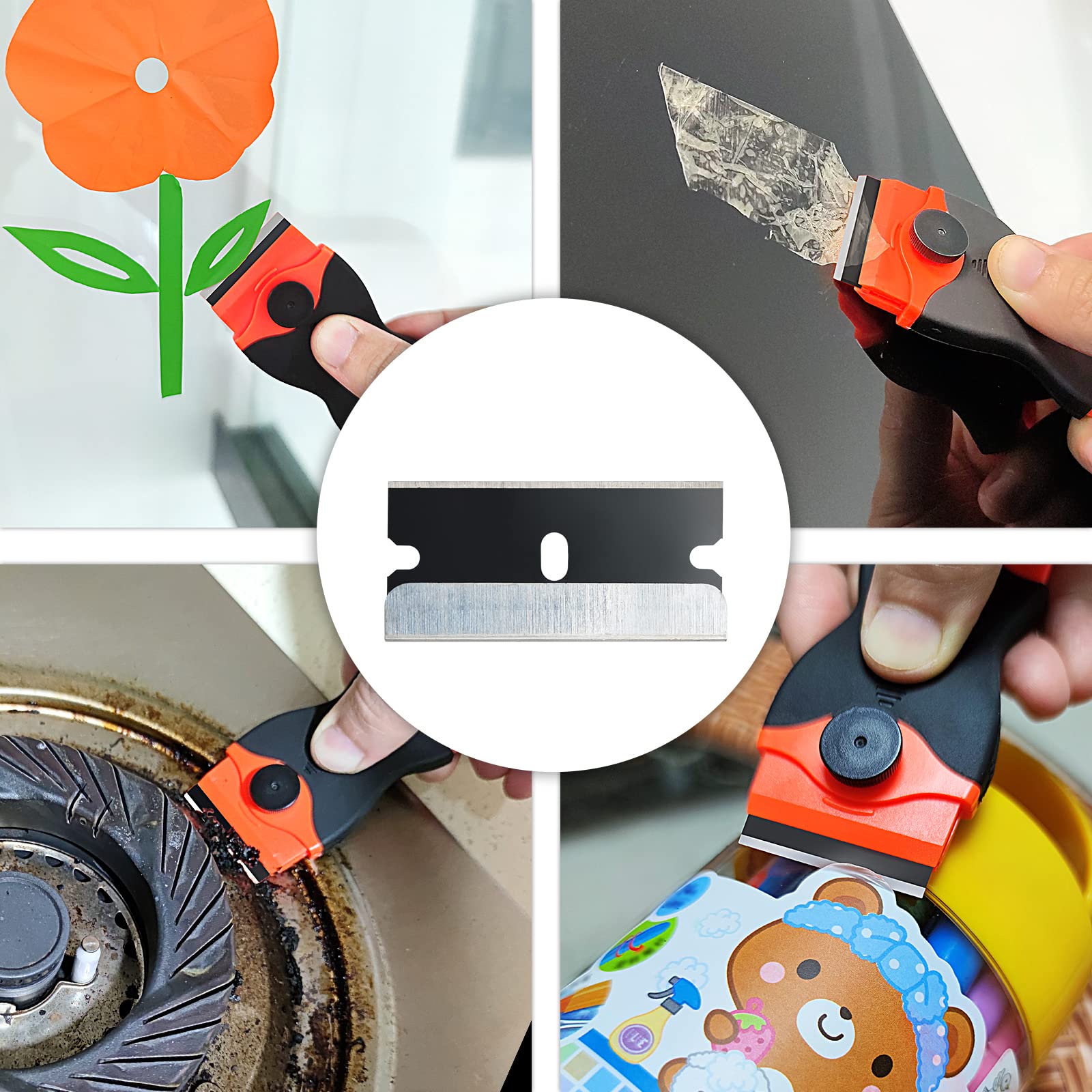 Raschietto Per Vetroceramica XURJUMI | Acciaio Inossidabile + 20 Lame | Per Forni E Piani Cottura - Foto 2