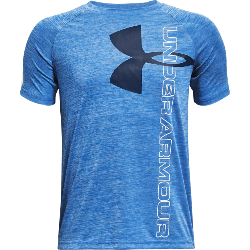 Under Armour Boys' Tech Split Logo Hybrid Short-Sleeve T-Shirt