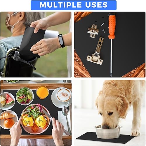 Miniatura 6 de Drydiet Rollo de material antideslizante de 16 pulgadas x 3 pies, material de agarre de silicona antideslizante, rollo cortado a medida, tapete