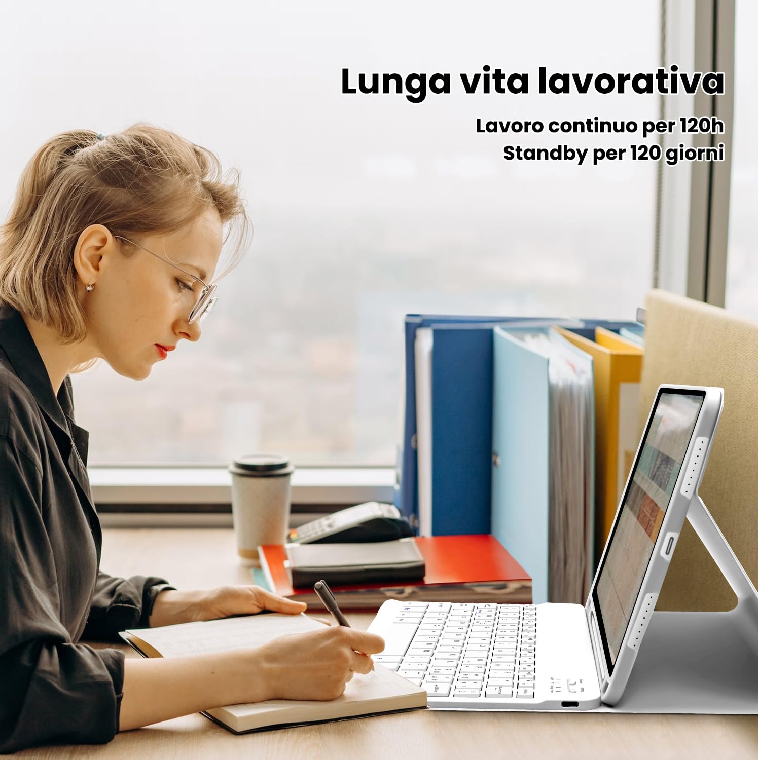 Lielax Tastiera Custodia per iPad 10a Generazione 10.9“2022, Italiano QWERTY Rimovibile Bluetooth Tastiera per ipad 10 Generazione, Custodia con Supporto Pencil per iPad 10 Gen 2022 - Grigio