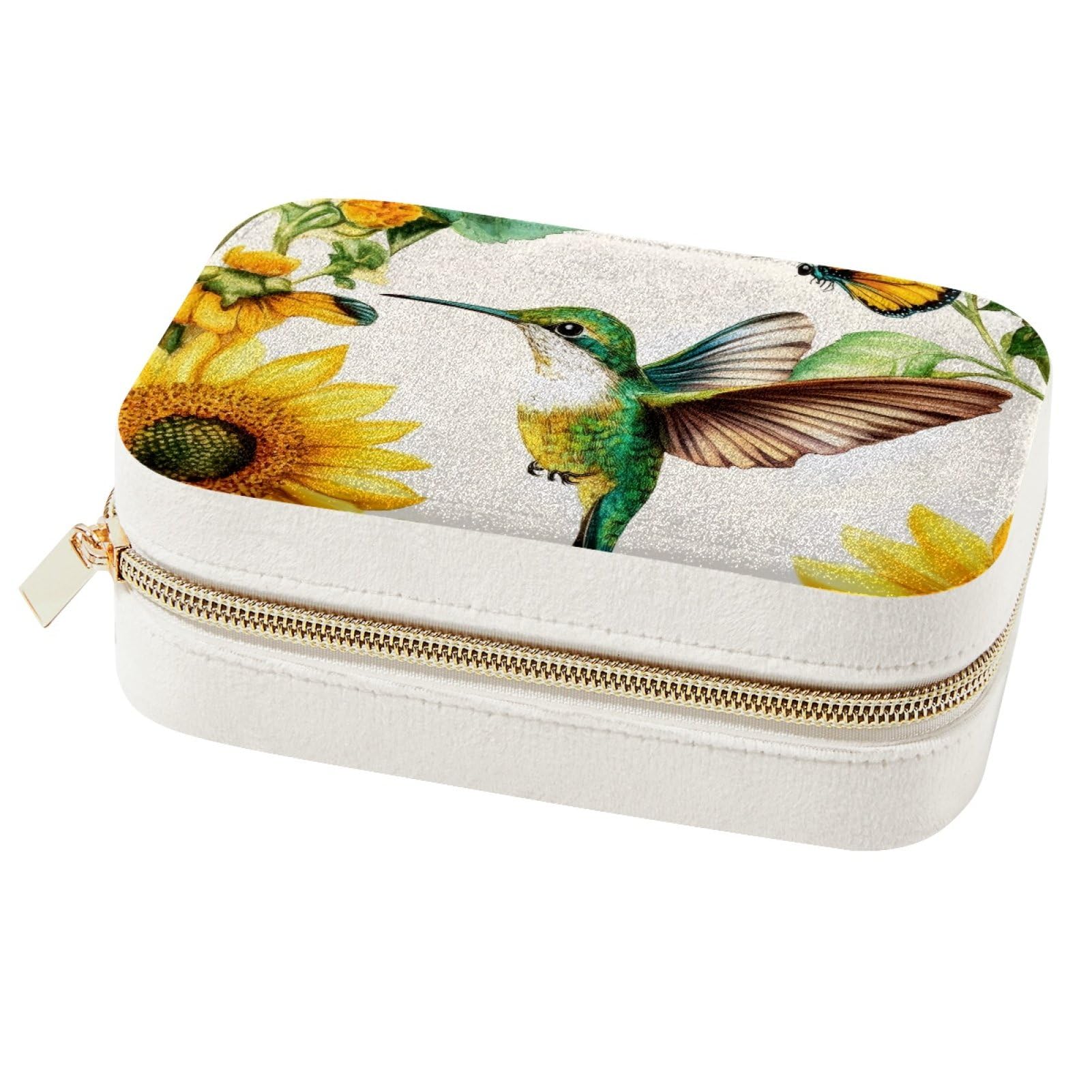 Boîte à bijoux tournesol et papillon pour ranger vos bagues