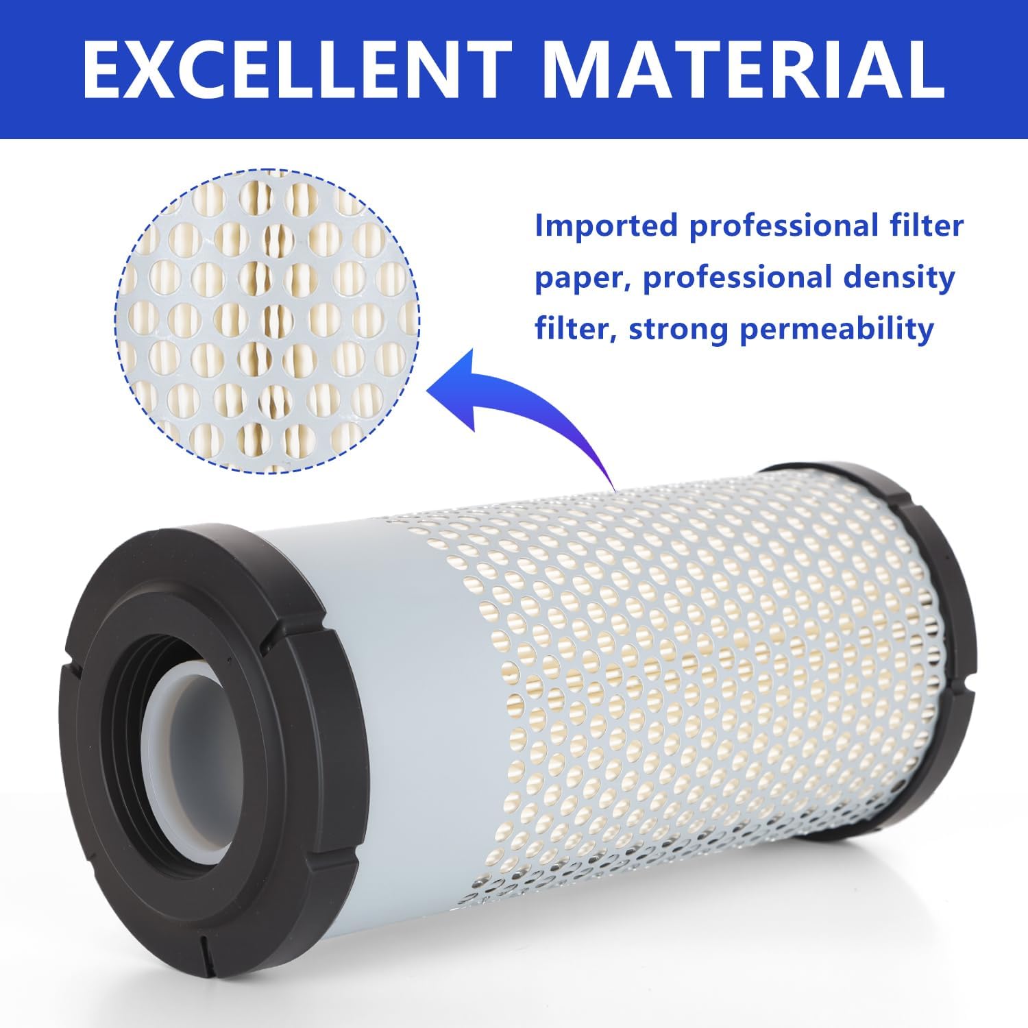 10400511200 19690531100 Inner and Outer Air Filter Element - Compatible with Mahindra Tractor 3616 Gear 4WD 3616 HST 4WD 1626 HST1626 Gear - Replace TC02016324 T027093220