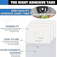 Vista 5 de Blulu 1500 Piezas Etiquetas Colgantes Transparentes con Ranura Agujero Pestañas Colgantes Autoadhesivas Etiquetas Colgantes Transparentes Plásticas