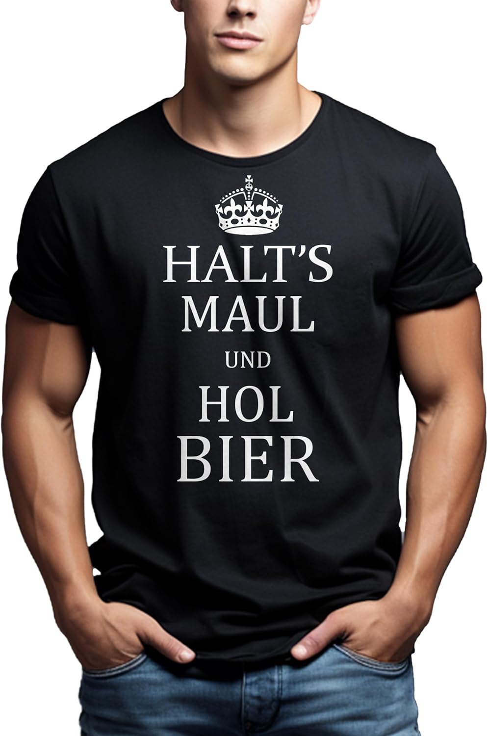 T-Shirt „Halt's Maul und hol Bier"