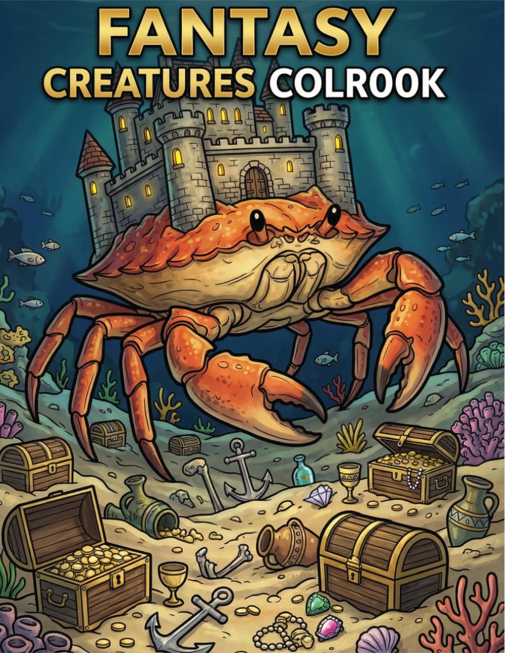 Fantasy Creatures Coloring Book for Kids: An Enchanting Collection of 35 Bold and Easy Designs