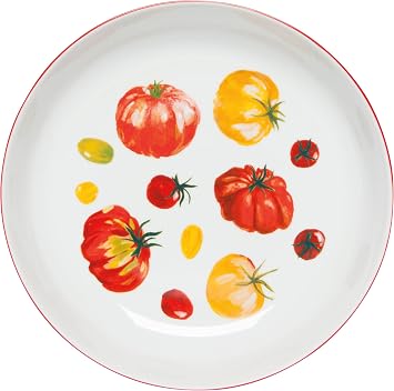 Now Designs by Danica Porcelain Farmhouse Serving Bowl, 64 oz, Red, Dishwasher & Microwave Safe