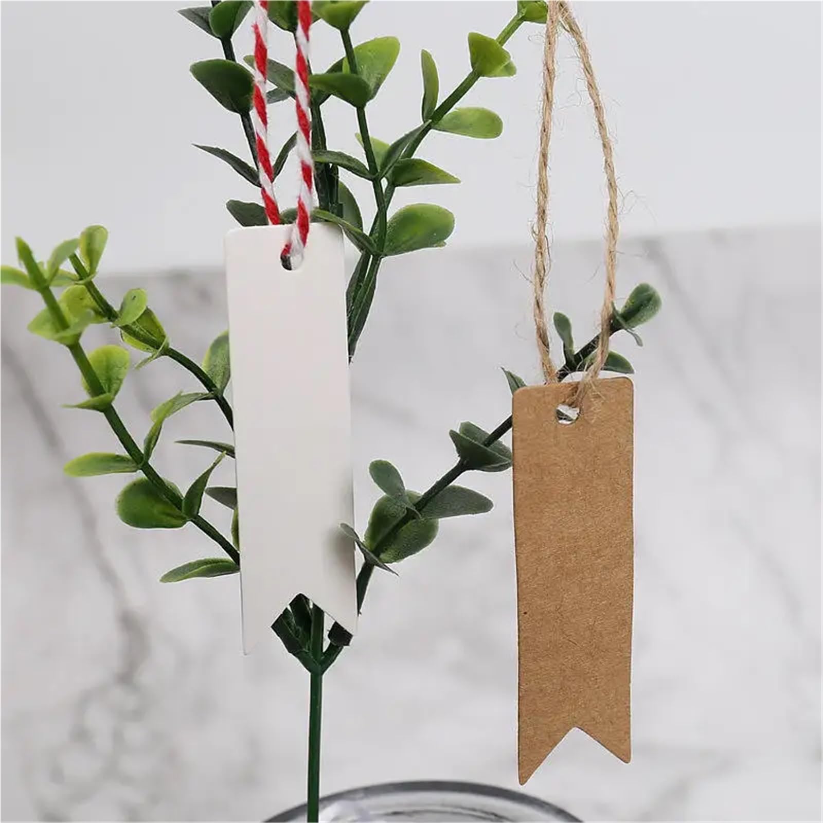 Etiqueta colgante de papel Kraft hecha a mano, texto en blanco, etiqueta cartón, 100 Uds Para Regalos
