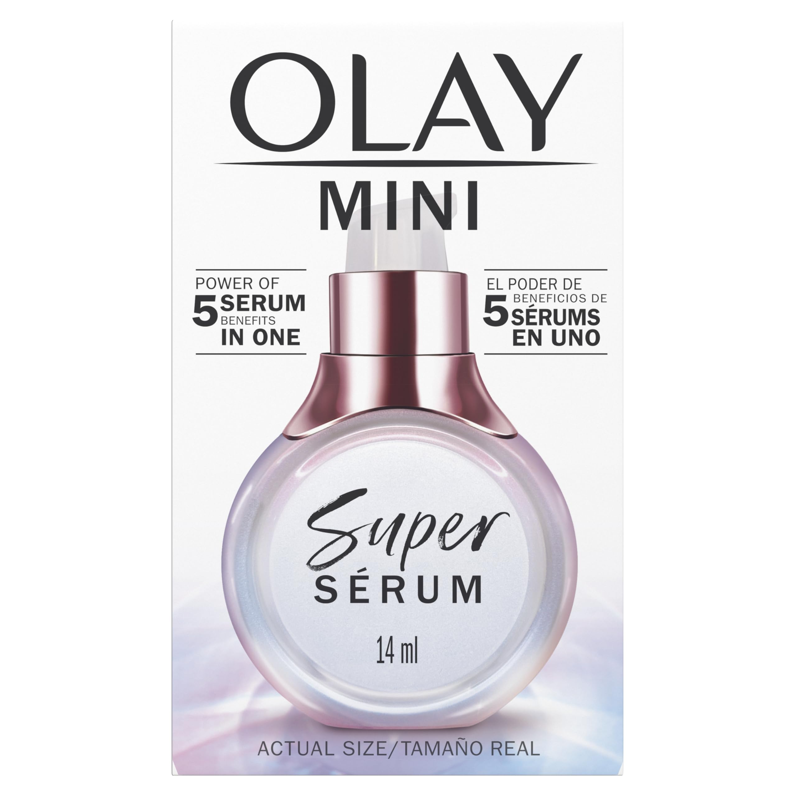Olay Super Serum, Hydrating Face Serum with Vitamin C, Niacinamide, Collagen Peptide, Skincare For Anti Ageing & Brightening, 14ml
