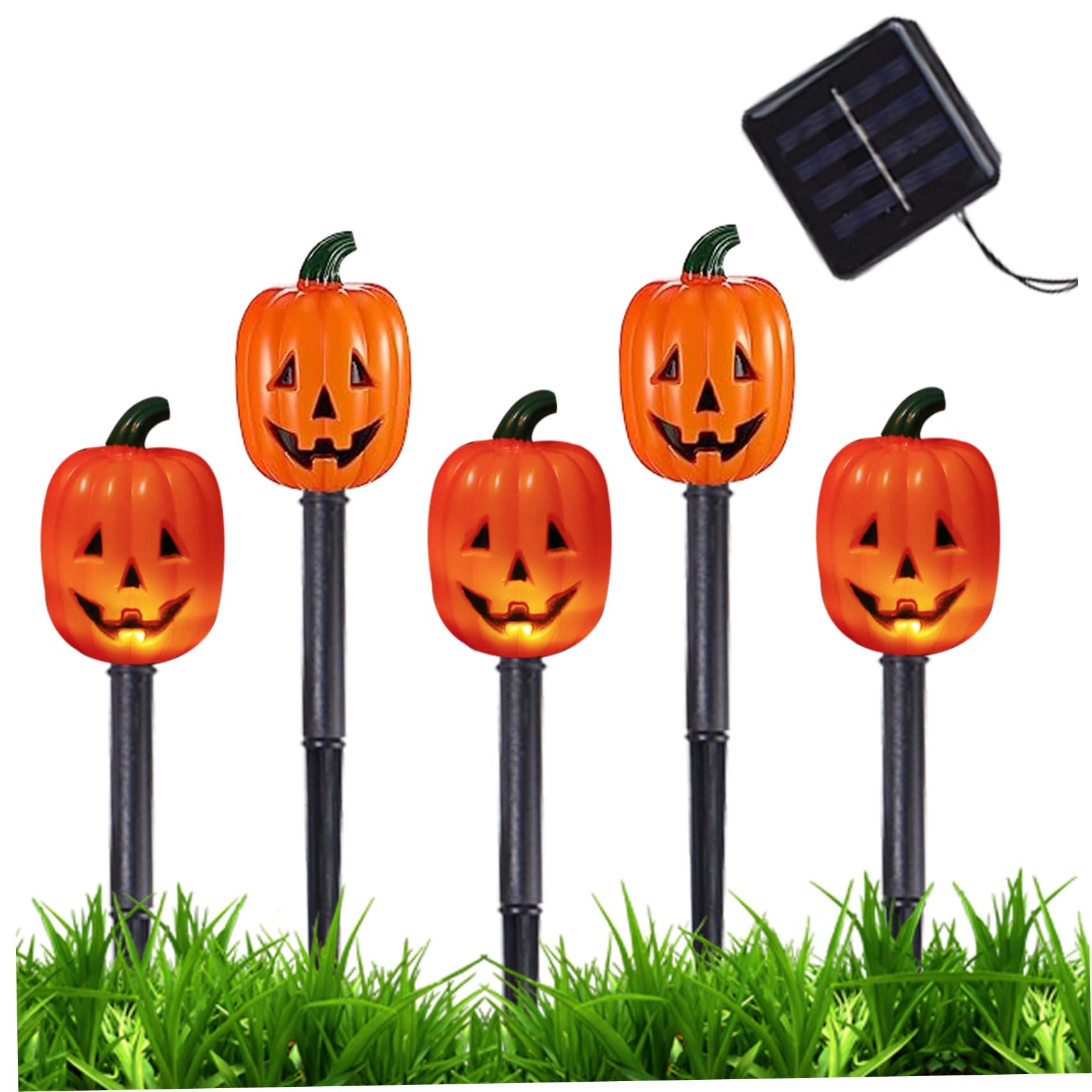 CNAFGBGG Pumpkin Pathway Lights 6 Pack, Solar, Halloween Decor.